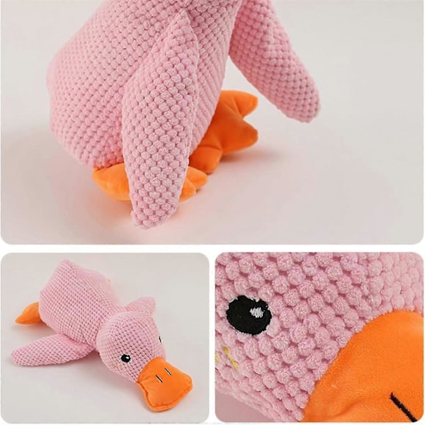 The Mellow Dog, Rauhoittava Ankka Koirille, Rauhoittava Ankka Lelu Koirille, Vakkuttava Ankka Lelu Koirille, Söpö Täytteetön Ankka Pehmeällä Vinkulelulla Pink