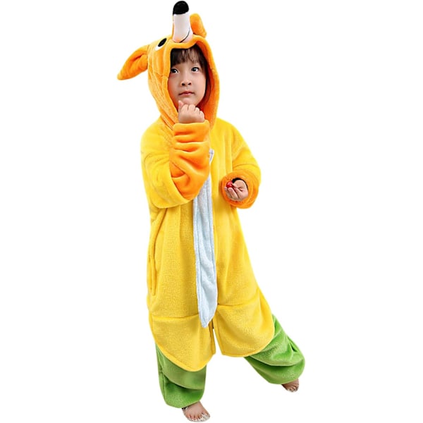 Barn/Unisex Fancy Dress Dyre Kostyme Onesie Pyjamas Jumpsuit Cosplay Kigurumi Jul Halloween Fancy Dress Rävröd 130