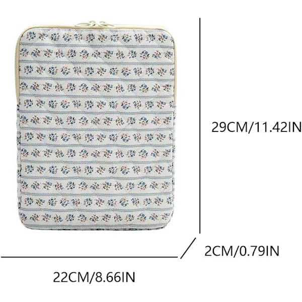 Laptopväska med blommönster, vadderad, skyddande och söt datorväska för 11-15 tum bärbara datorer och surfplattor CL L C L
