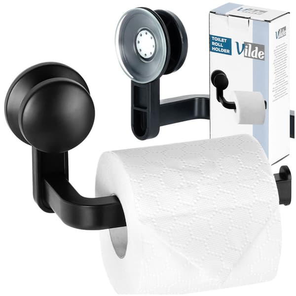 Sort sugekopholder til toiletpapir 16,5 cm_MGF