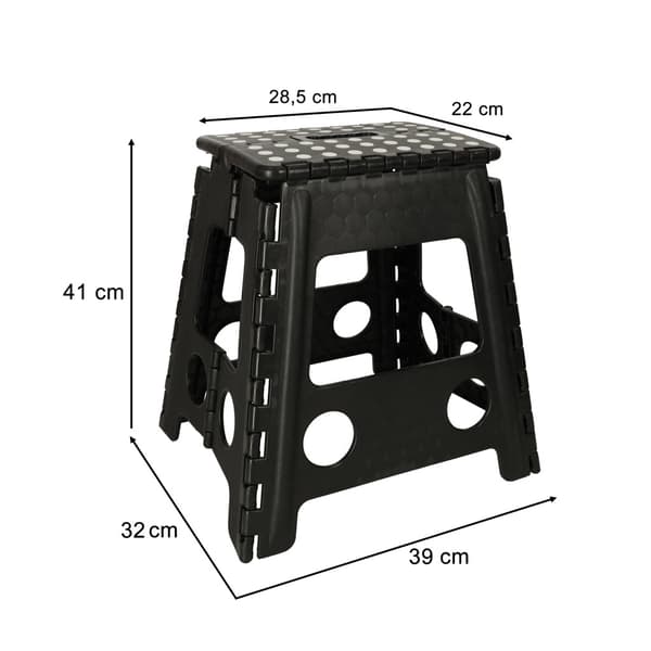 Sammenklappelig skammel / ståskammel - 150 kg_MGF Black