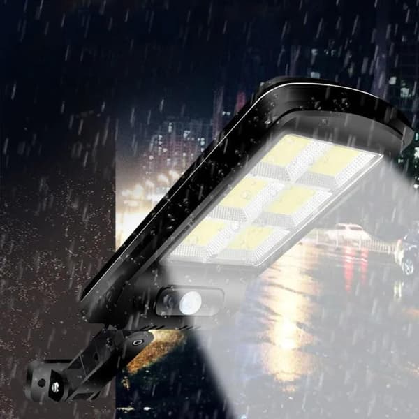Solcellelampe 160 LED COB hagelampe bevegelsessensor 3 moduser fjernkontroll IP65 halogen_MGF