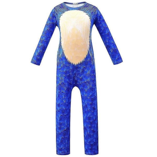 Sonic Cosplay Jumpsuit til Børn Drenge Kostume Sæt - Perfekt 110cm_MGF 110cm