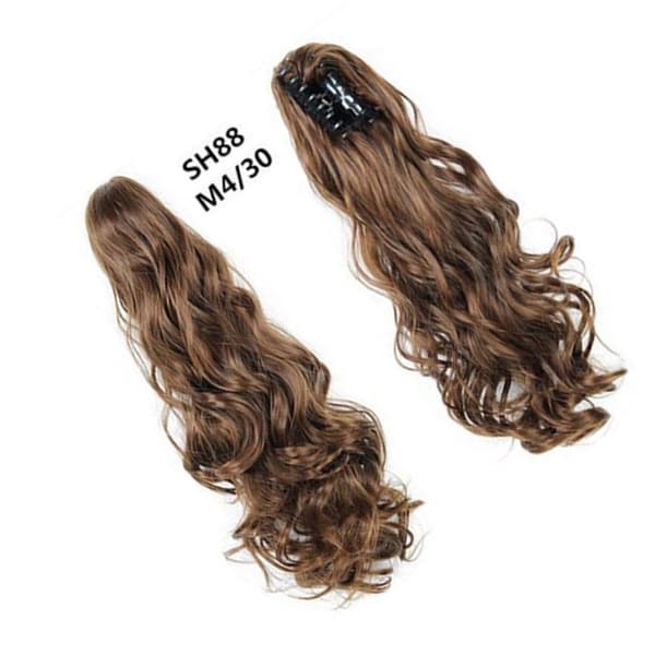 Claw Clip Hestehaleforlengelse - Lang Krøllete Bølget Hårklemme Modell 1