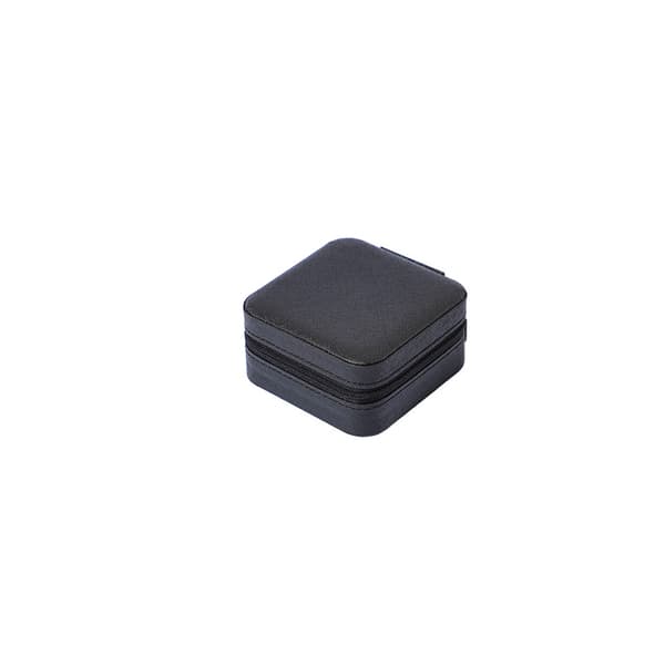 Mini smykkeskrin - Elegant PU-læder Sort Black