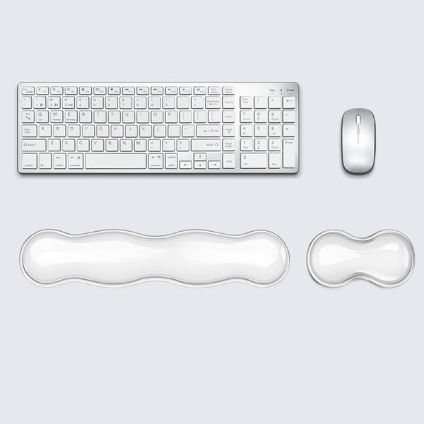 Ergonomisk silikonmusematte med håndleddsstøtte for tastatur