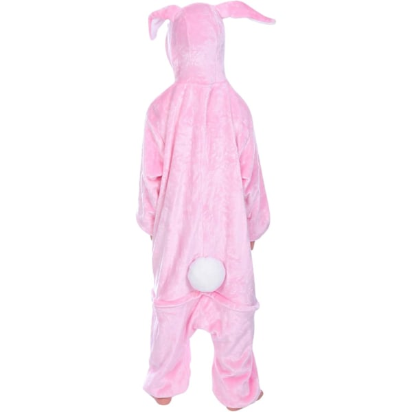 Barn/Unisex Fancy Dress Djurdräkt Onesie Pyjamas Jumpsuit Cosplay Kigurumi Jul Halloween Maskerad Rosa kanin 140