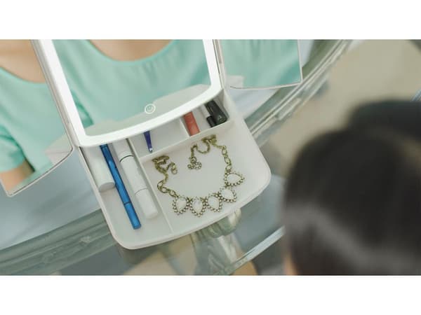 4-i-1 Makeup Spejl LED - Spejl til Makeup – Makeupbord_MGF
