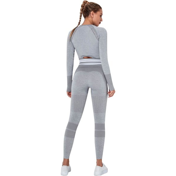 Yoga-bukser Gym Kort Toppsett For Kvinner Høy Midje Sømløse Leggings Yoga Tights Leggings Trening Sports Topp Løping Gym Bukser Med Elastisk Livbånd
