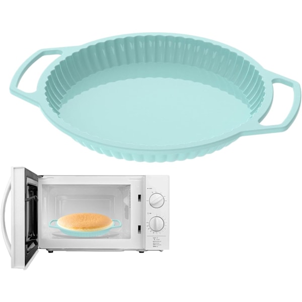 Blue Silicone Pie Pan | Reusable Baking Pan for Cakes & Tarts