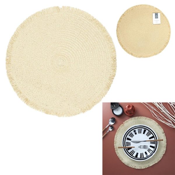 PLATTMATTA naturlig 38cm boho materiale_MGF