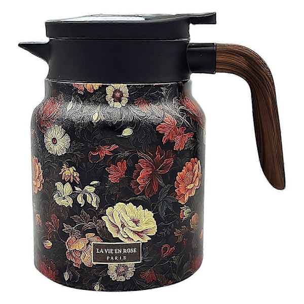Vintage Blomstret Tekande Termokande, Termokande Tekande, Vintage Blomstret Te-brygger C