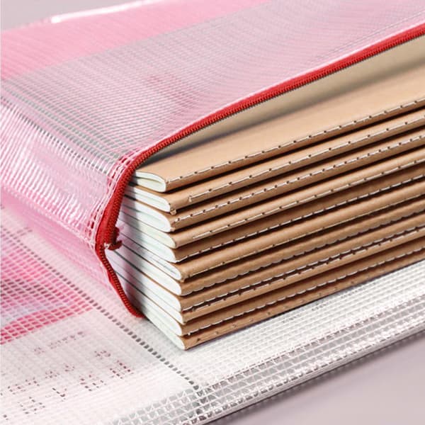 A4 dokumentposer plastlommer 12-pakning Rød Red