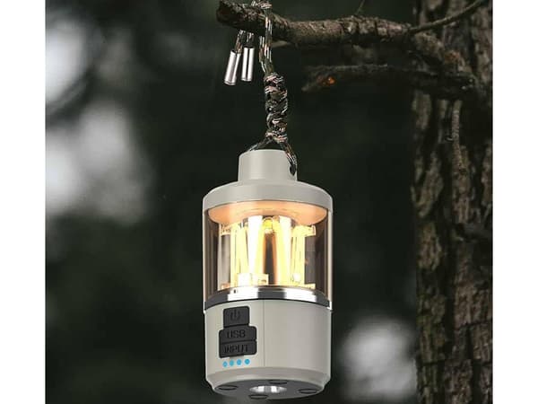 Campingvalaisin LED - Ladattava taskulamppu varavirtalähteellä_MGF