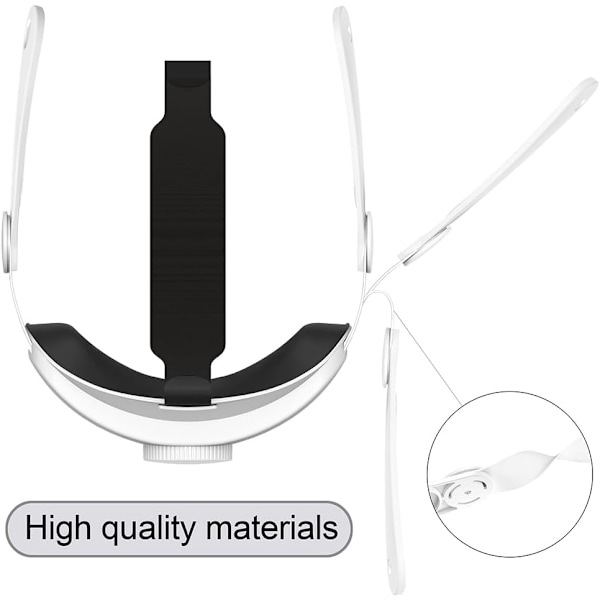 Alternativt hodebånd Silikon oppgraderingsstropp Balansert hodetrykk Justerbart hodebånd Anti-kvelningsdesign for Quest 3 Parent
