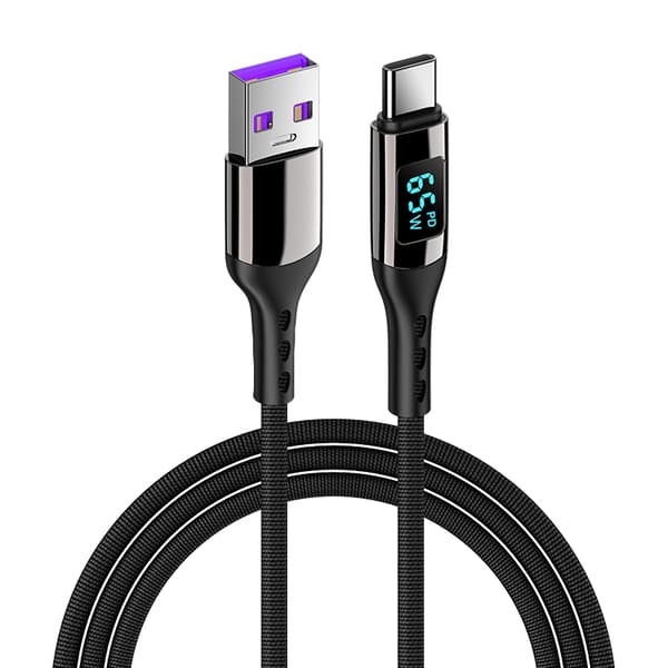 USB-C PD hurtigopladningskabel 100 W Sort 2 m Black 2 m