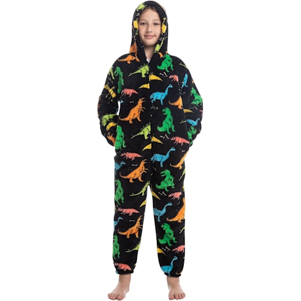 Børne unisex jumpsuits, 2022 kostume dyre onesie natkjole pyjamas hættede nattøj cosplay kigurum nattøj jul Halloween Dinosaurie 120