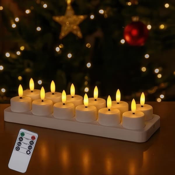 Genopladelige fyrfadslys – LED-lys med kontrol og timer_MGF 6-Pack