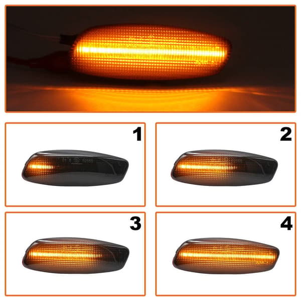 Peugeot RCZ 10-15 LED-sideblinklys RØGFARVET DYNAMISK 2-DELES SÆT_MGF