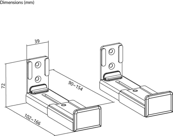Seinäkiinnike soundbarille Universal