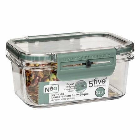 HERMETISK BOKS Neo grønn rett 0,35L DATUMINDIKATOR_MGF