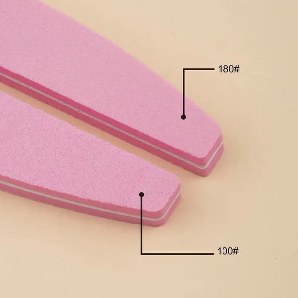 10 stk. File 100/180 Grit | Neglebuffer | Neglefil | Poleringsblok | Poleringsblok til negle | Bufferblok | Neglebuffer | Pink