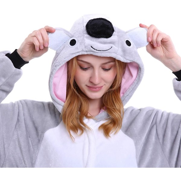 Voksen Unisex Jumpsuits Kostume Dyrekostume Dragt Kick Suit Natkjole Pyjamas Hætte Natbeklædning Cosplay Tegneserie Kigurumi Karneval Jul Halloween koala S