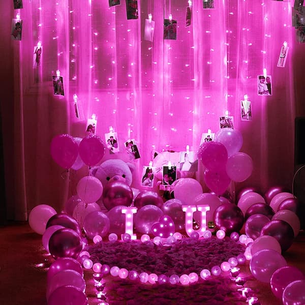 Varmt hvitt julelys innendørs, 10 meter 100 LED-julelys_MGF Pink