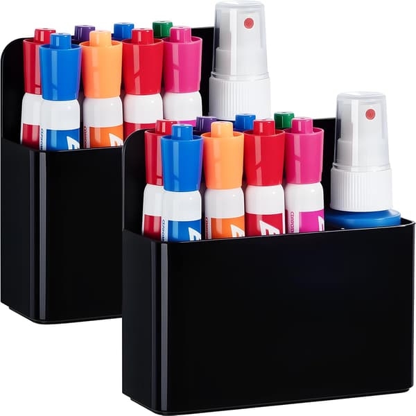 2-delad ABS Magnetisk Organizer - Skåp- & Kylskåpstillbehör Svart