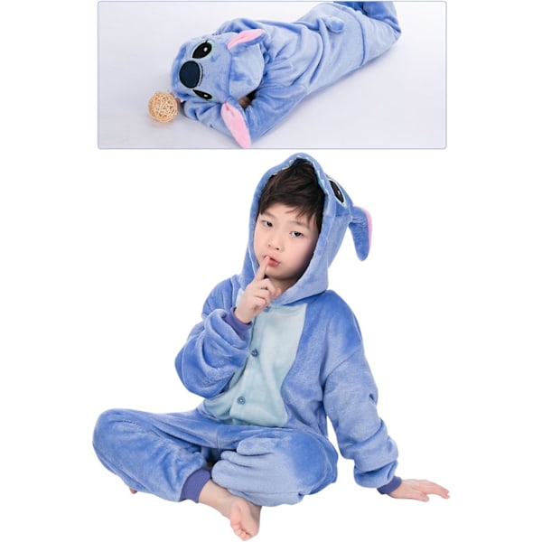 Lasten Hyppyasu, Puku, Eläin, Onesie, Yöpaita, Pyjama, Huppari, Yöasu, Cosplay, Kigurumi, Karnevaaliasu, Joulu, Halloween Stygning Höjd 110/120 cm