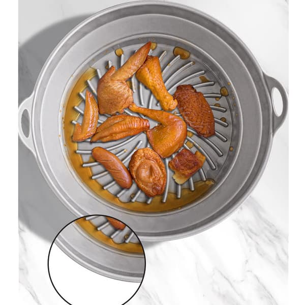 Silikoninen Air Fryer -vuoka - Pyöreä, Harmaa Grey
