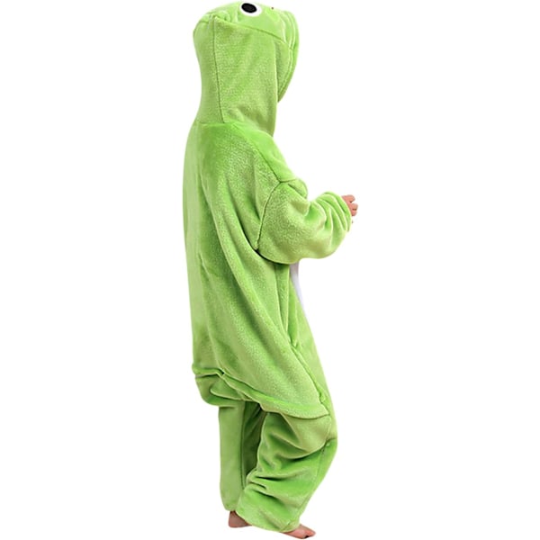 Barn unisex jumpsuit, 2023 kostymdjur onesie nattklänning pyjamas huvtröja cosplay kigurumi nattkläder jul halloween Groda 120