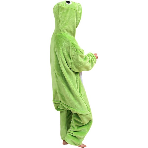 Unisex børnejumpsuits, 2023 kostume dyreonesie natkjole pyjamas hættede nattøj cosplay kigurumi nattøj jul halloween Groda 130