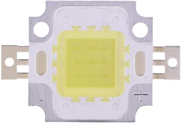 COB LED-lampe, 10 stk. 10W LED Cool/ Chip SMD COB DC 9-12V til lampeskift - Perfet White_MGF White