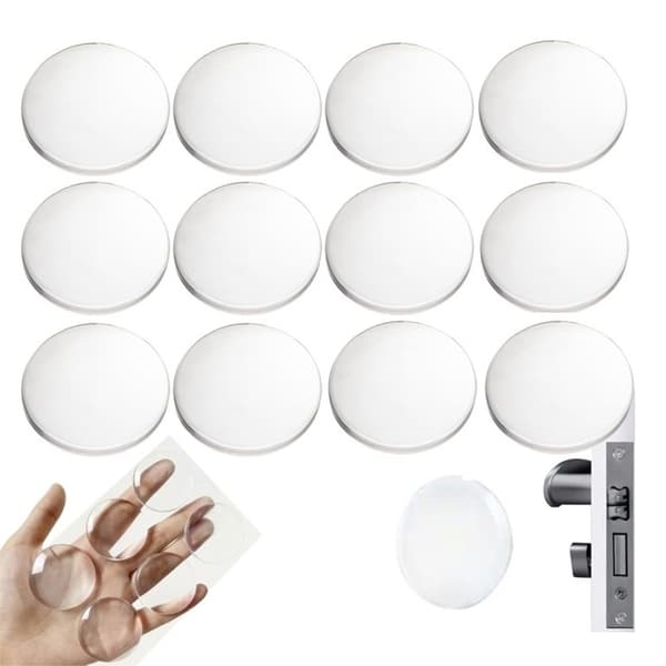 Veggbeskyttelse Dørstopper – Selvklebende transparent beskyttelse_MGF 12-Pack