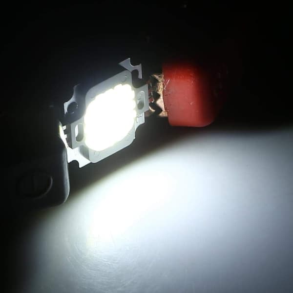 COB LED-lampe, 10 stk. 10W LED Cool/ Chip SMD COB DC 9-12V til lampeskift - Perfet White_MGF White