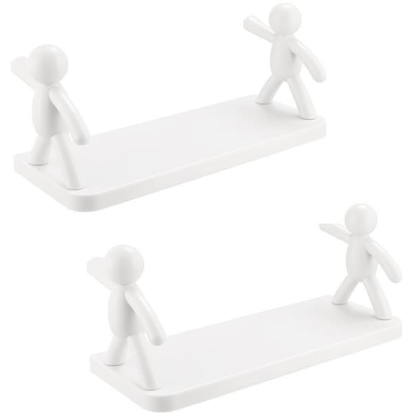 Wall-Mounted Storage Shelf - Practical Organizer for Bathroom and Kitchen 2-pack 2 pack