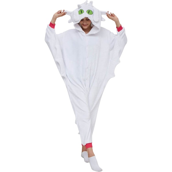 Unisex børnejumpsuits, 2023 kostume dyreonesie natkjole pyjamas hættede nattøj cosplay kigurumi nattøj jul halloween Lightfury2 120