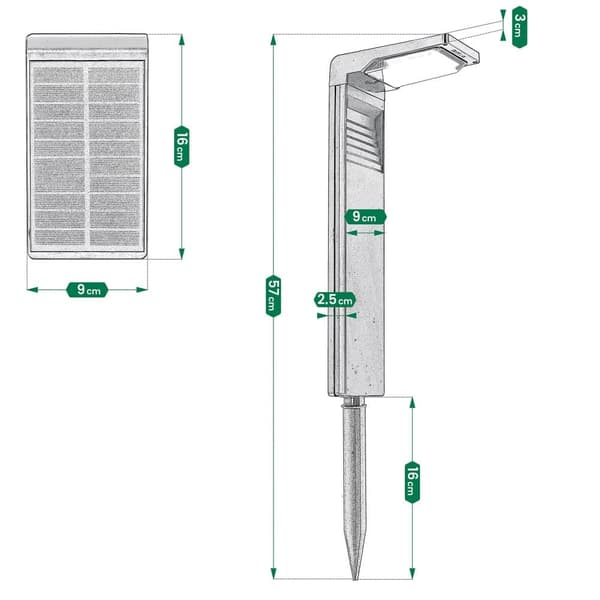Solcellelampe 30 LED til haven, HIT GARDEN dekoration, skumringssensor_MGF