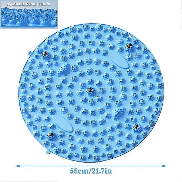 55 cm zoneterapi fodmassage måtte - Fodtrykpunktsmassager, Fodsål Akupressurterapi Måtte til smertelindring, Som set på TV Blue