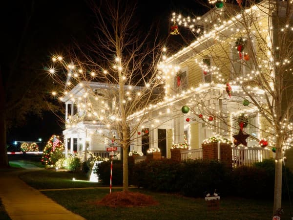 Julebelysning 500 LED - Varmhvit innendørsgran, 7 program_MGF