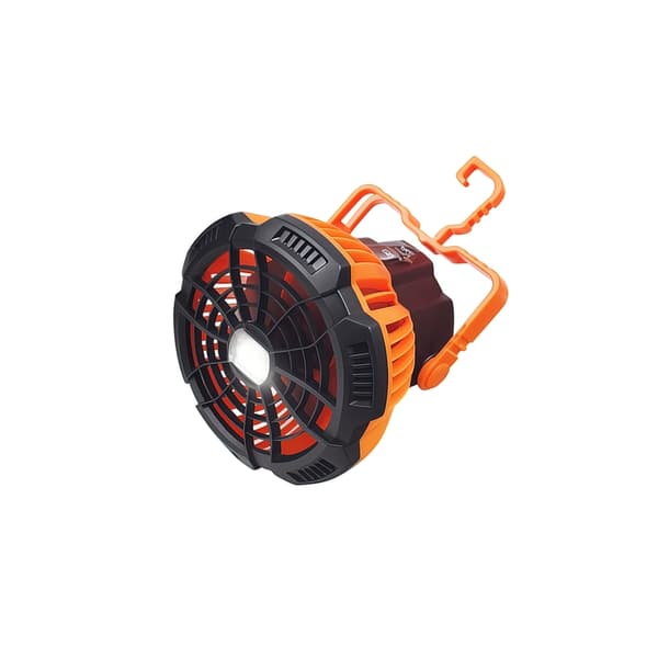 Wireless Fan - Camping Fan with LED Lamp and Hook_MGF Orange