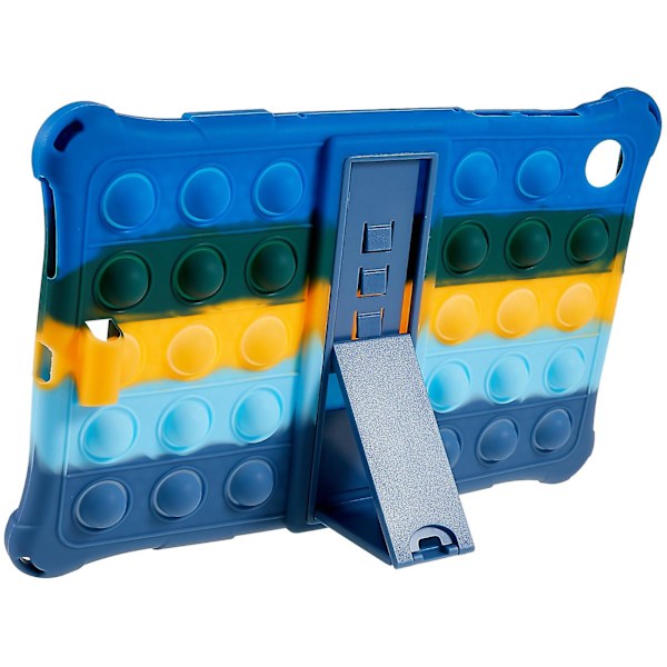 Tabletskydd til Lenovo Tab M10 HD Gen 2 TB-X306X med Pop-It Fidget Legetøj, Stødabsorberende Skal med PC-Stativ Colorful Dark Blue