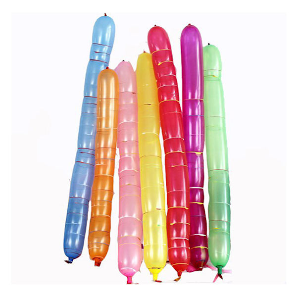 50/100 st Blandade färger Lång Latexraketballong Flygande Gnisslande 50PCS
