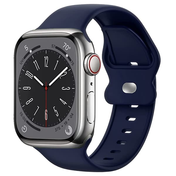 Silikonearmbånd Holdbart Apple Watch 38mm/40mm/41mm Mørkeblå Mörkblå m