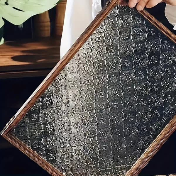 Static 3D Floral Patterned Window Film for Decorative and Insulating Purposes 40x200 cm