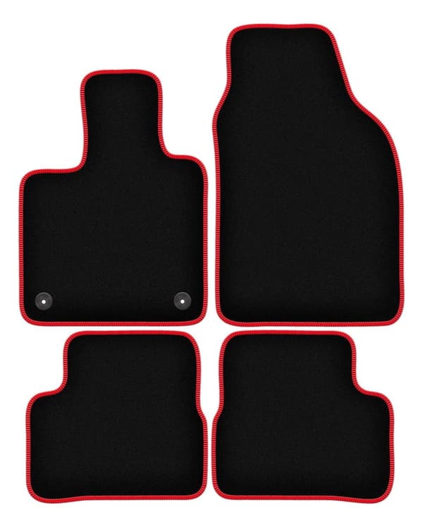 CARLUX-RED bilmåtter til: Fiat E-500 / 500 Elektrisk hatchback (2020-)_MGF