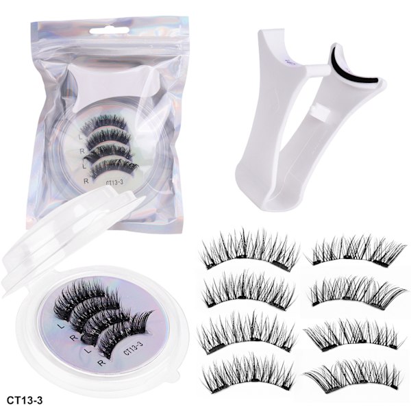 Magnetic Eyelashes with Applicator - CT13-3 (2 pairs)