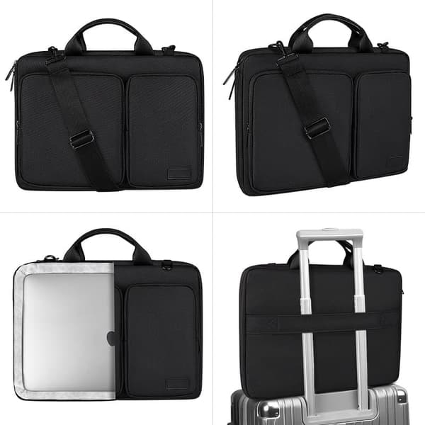 INF Laptop Sleeve with Shoulder Strap Silvergrå L