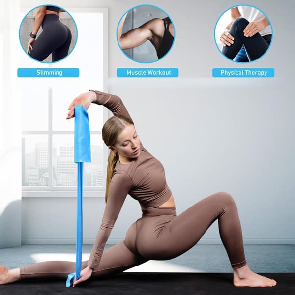 5-pack TPE Resistance Bands - Elastic Exercise Bands for Yoga, Pilates, and Home Workouts